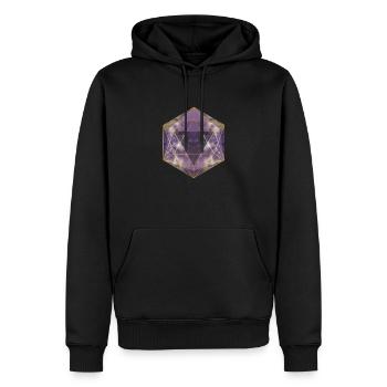 Polyhedron Galaxy D20 W�rfelspiel Dungeon RPGd20 K - Männer Premium Bio Hoodie - Schwarz - Vorne - Nico (187cm)