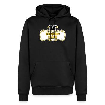 real councilor - Men’s Premium Organic Hoodie - black - Front - Nico (187cm)