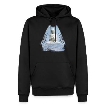 buddha 1 - Männer Premium Bio Hoodie - Schwarz - Vorne - Nico (187cm)
