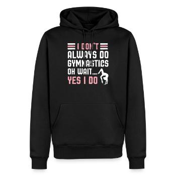 Gymnastique Sport - Sweat à capuche Premium bio Homme - noir - Devant - Nico (187cm)