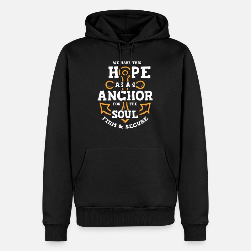 Hoffnung Bibel - Männer Premium Bio Hoodie - Schwarz
