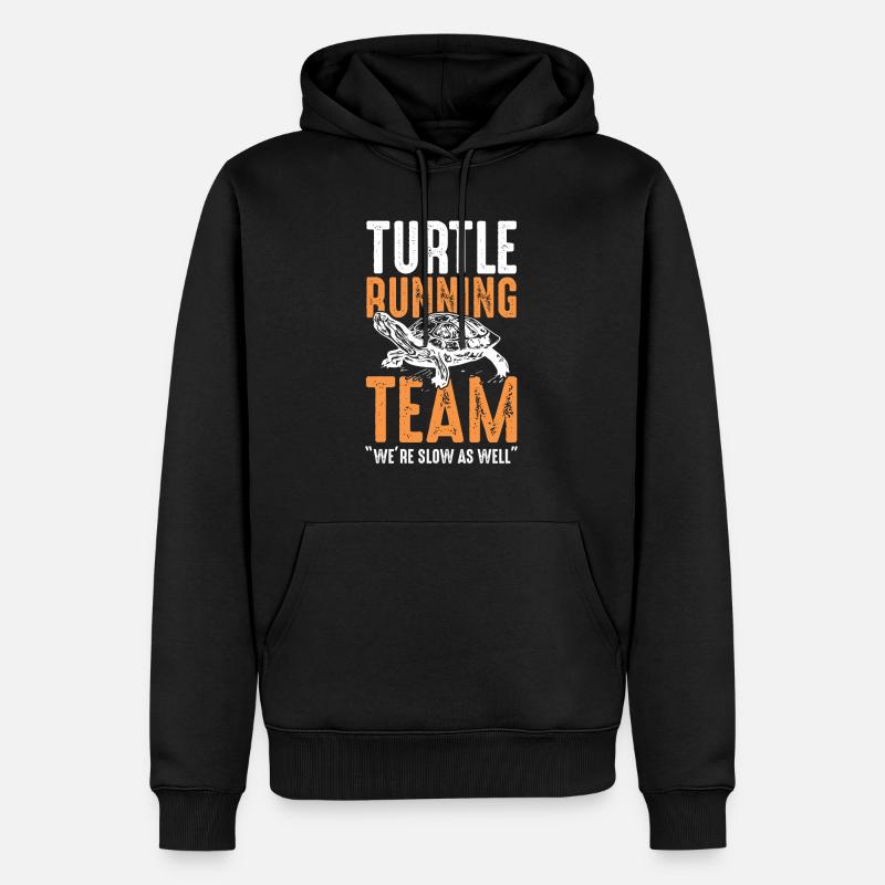 Course de tortues - Sweat à capuche Premium bio Homme - noir