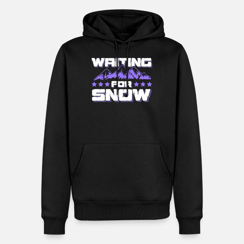 Schnee snow ski - Männer Premium Bio Hoodie - Schwarz