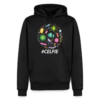 microbiology - Men’s Premium Organic Hoodie - black - Front - Nico (187cm)