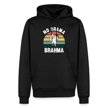 No Drama Brahma Chickens Rooster Chicken Breeding - Men’s Premium Organic Hoodie - black - Front - Nico (187cm)