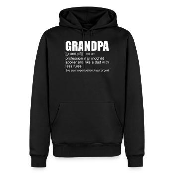 Opa Definition lustig Gro�vater Vatertag - Männer Premium Bio Hoodie - Schwarz - Vorne - Nico (187cm)