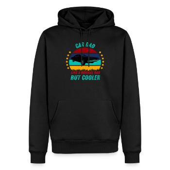 Car Dad - Cool Fathers Day Gift - Men’s Premium Organic Hoodie - black - Front - Nico (187cm)