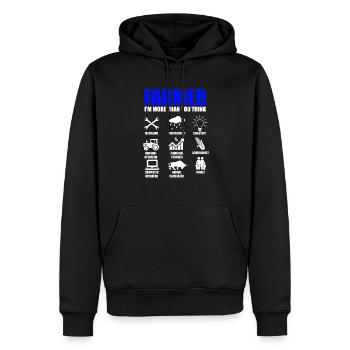 Landwirt Farmer Bauer Traktor Bauernhof Stall - Männer Premium Bio Hoodie - Schwarz - Vorne - Nico (187cm)
