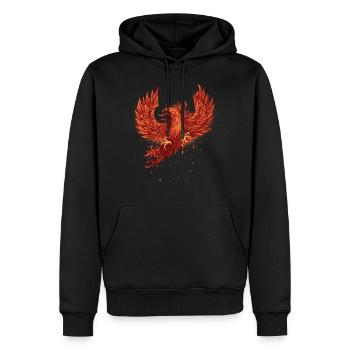 Fires of the Phoenix - Men’s Premium Organic Hoodie - black - Front - Nico (187cm)