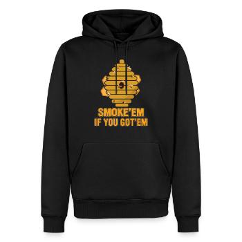 Bienen Biene Imker Imkerei Imkerin - Männer Premium Bio Hoodie - Schwarz - Vorne - Nico (187cm)