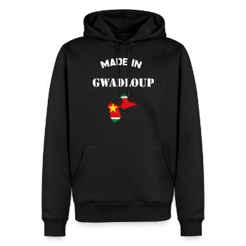 Guadeloupe ist eine Nation. - Männer Premium Bio Hoodie - Schwarz - Vorne - Nico (187cm)
