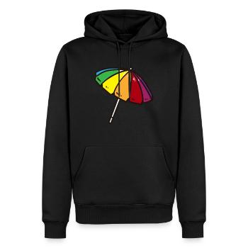 Strand Schirm - Männer Premium Bio Hoodie - Schwarz - Vorne - Nico (187cm)