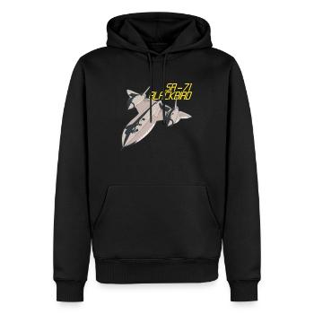 SR71 Stealth Jet USA Flagge Blackbird 4. Juli - Männer Premium Bio Hoodie - Schwarz - Vorne - Nico (187cm)