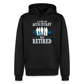buchhalter accountant arbeit - Männer Premium Bio Hoodie - Schwarz - Vorne - Nico (187cm)