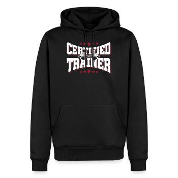 Coach coach - Sweat à capuche Premium bio Homme - noir - Devant - Nico (187cm)