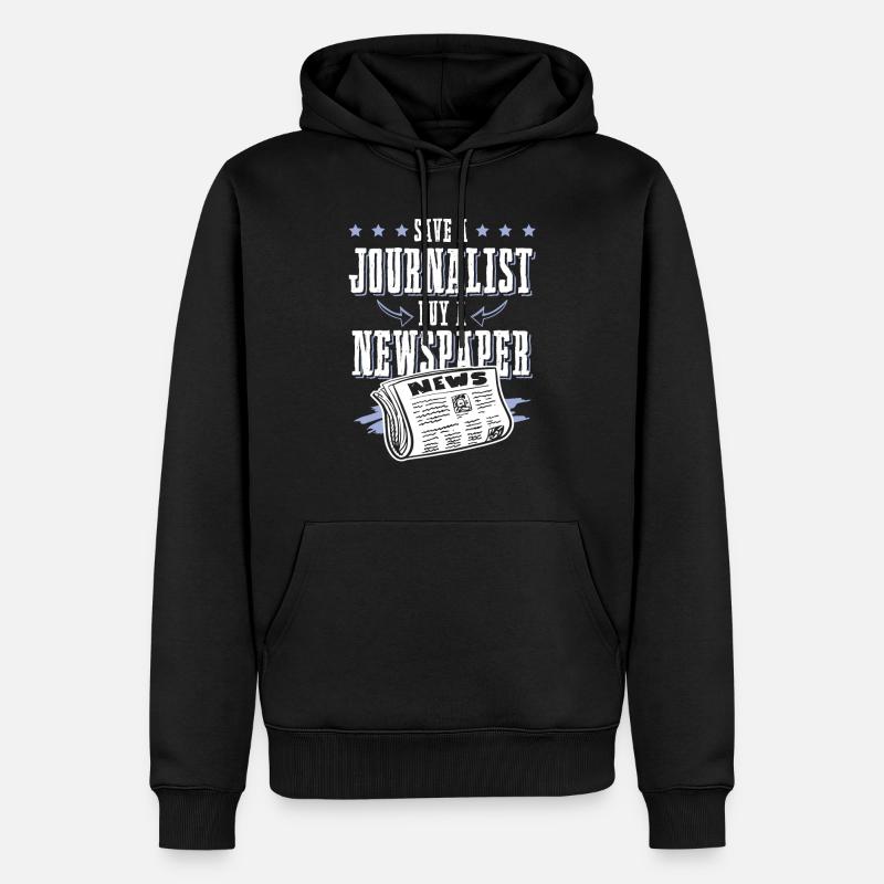 journalist zeitung - Männer Premium Bio Hoodie - Schwarz