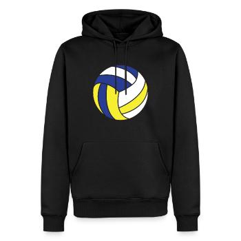 Volleyball Ball - Männer Premium Bio Hoodie - Schwarz - Vorne - Nico (187cm)