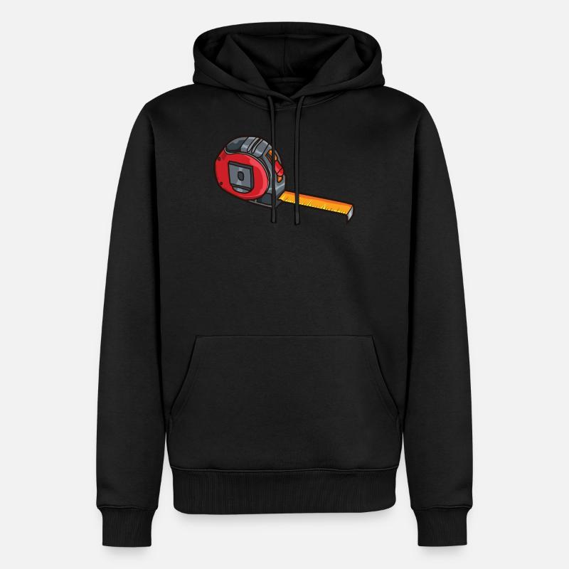 Maßband - Männer Premium Bio Hoodie - Schwarz