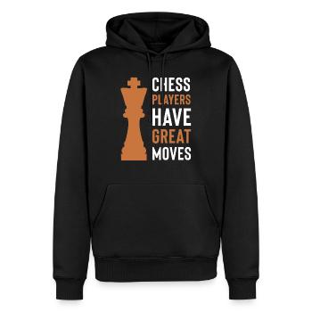 Spiel Schach Spieler - Männer Premium Bio Hoodie - Schwarz - Vorne - Nico (187cm)