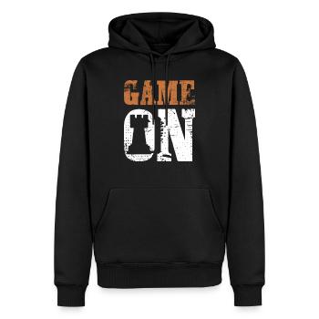 Spiel Schach Spieler - Männer Premium Bio Hoodie - Schwarz - Vorne - Nico (187cm)