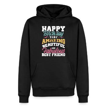 geburtstag feiern - Männer Premium Bio Hoodie - Schwarz - Vorne - Nico (187cm)