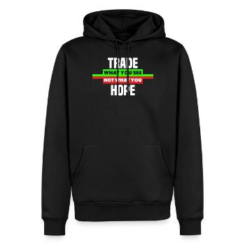 Négoce d’options de change pour un « daytrader » - Sweat à capuche Premium bio Homme - noir - Devant - Nico (187cm)