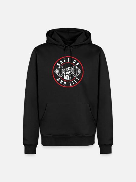 dumbbell gym fit - Men’s Premium Organic Hoodie - black