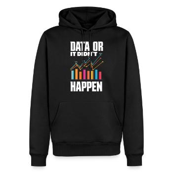 Datenanalyse Datentechnik Business Intelligence - Männer Premium Bio Hoodie - Schwarz - Vorne - Nico (187cm)
