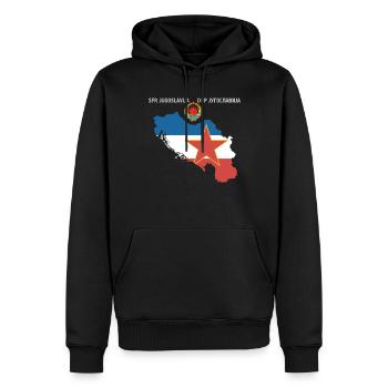 Yugoslavia SFRJ Jugo Kosovo Geschenk Tito - Männer Premium Bio Hoodie - Schwarz - Vorne - Nico (187cm)