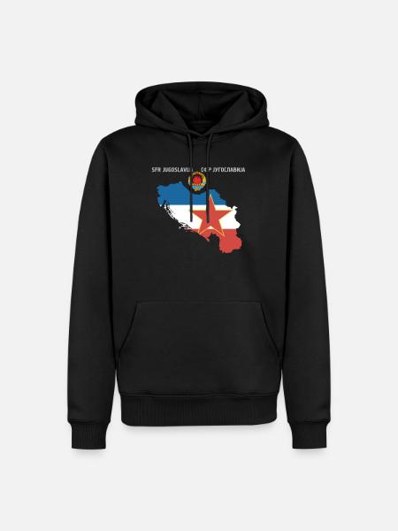 Yugoslavia SFRJ Jugo Kosovo Geschenk Tito - Männer Premium Bio Hoodie - Schwarz