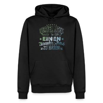 Beamter im öffentlichen Dienst - Männer Premium Bio Hoodie - Schwarz - Vorne - Nico (187cm)