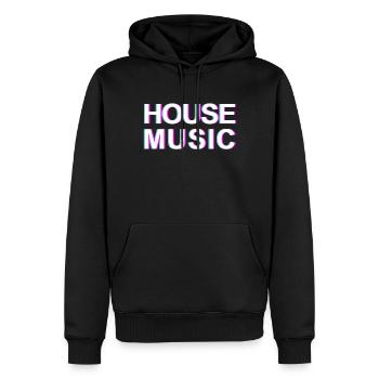 House Music Vaporwave EDM Lover DJ House Music - Men’s Premium Organic Hoodie - black - Front - Nico (187cm)