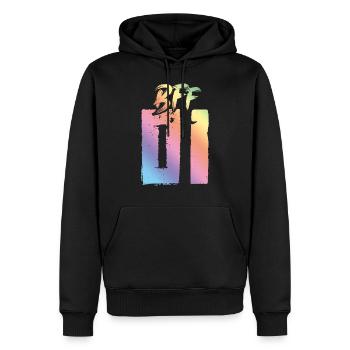 Bff 01 Beste Freunde - Männer Premium Bio Hoodie - Schwarz - Vorne - Nico (187cm)