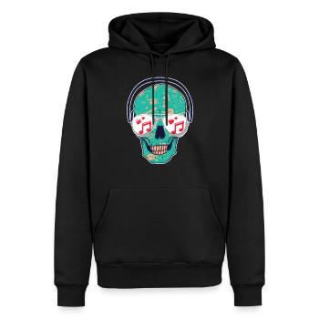 Love Music �del DJ Vaporwave Techno House Music - Männer Premium Bio Hoodie - Schwarz - Vorne - Nico (187cm)