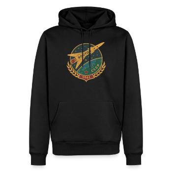 Vostok Gagarine Spoutnik Espace Russie Astronaute - Sweat à capuche Premium bio Homme - noir - Devant - Nico (187cm)