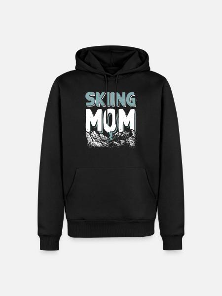 mom ski - Men’s Premium Organic Hoodie - black