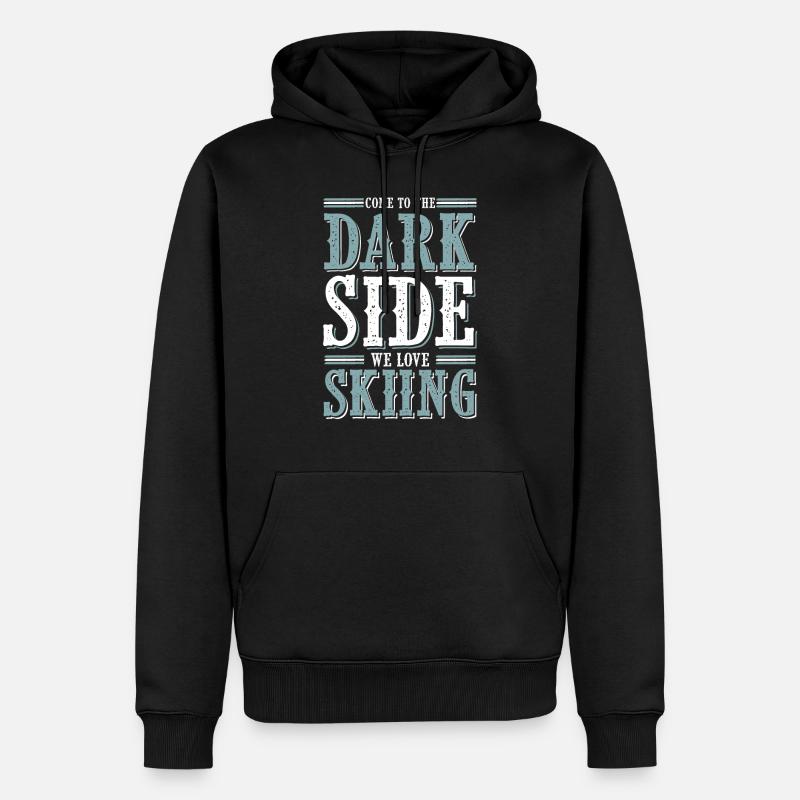 ski skiing - Männer Premium Bio Hoodie - Schwarz