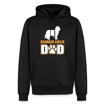 Bearded Collie Dad - Sweat à capuche Premium bio Homme - noir - Devant - Nico (187cm)