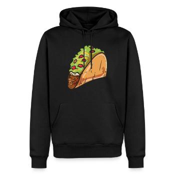Taco - Männer Premium Bio Hoodie - Schwarz - Vorne - Nico (187cm)