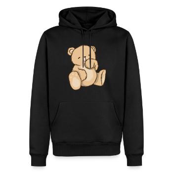 Teddybär Bär Niedliche Tiere - Männer Premium Bio Hoodie - Schwarz - Vorne - Nico (187cm)