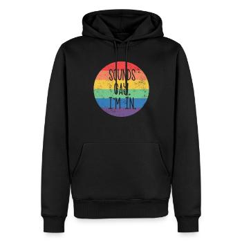 Sounds Homosexuell Ich bin in der LGBTQ Homosexuel - Männer Premium Bio Hoodie - Schwarz - Vorne - Nico (187cm)