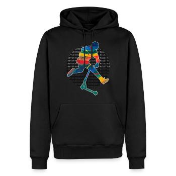freestyle scooter - Men’s Premium Organic Hoodie - black - Front - Nico (187cm)