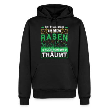 Rasen Gärtner Hobbygärtner Garten Blumen Wiese - Männer Premium Bio Hoodie - Schwarz - Vorne - Nico (187cm)