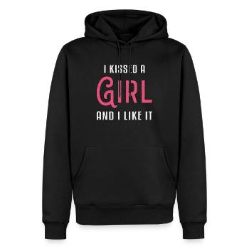 Lesbienne lesbienne lesbiennes LGBT Arc-en-ciel Cadeau - Sweat à capuche Premium bio Homme - noir - Devant - Nico (187cm)