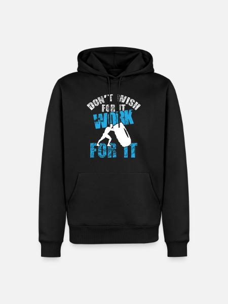 workout training fitness - Men’s Premium Organic Hoodie - black