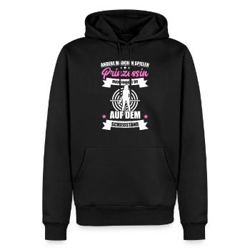 Schießstand Prinzessin Sportschütze Schießsport - Männer Premium Bio Hoodie - Schwarz - Vorne - Nico (187cm)