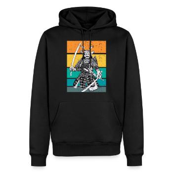 kampfkunst japanischer Samurai beim Ritual - Männer Premium Bio Hoodie - Schwarz - Vorne - Nico (187cm)