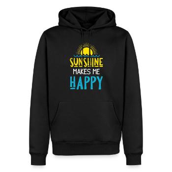 sonne sonnenschein happy - Männer Premium Bio Hoodie - Schwarz - Vorne - Nico (187cm)