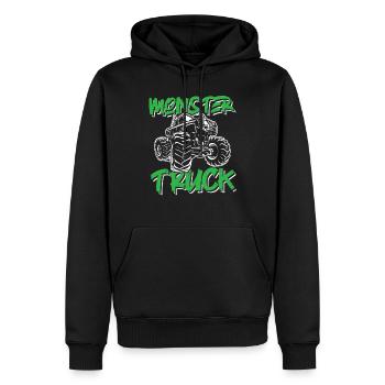 Monstertruck cool - Sweat à capuche Premium bio Homme - noir - Devant - Nico (187cm)