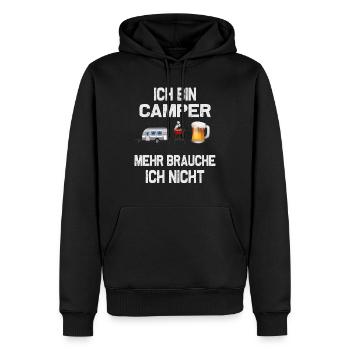 Ich bin Camper, Camping-Design - Männer Premium Bio Hoodie - Schwarz - Vorne - Nico (187cm)